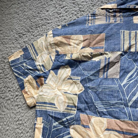 Nani Hawaiian Shirt Womens Small Blue Aloha Floral Button Up Short Sleeve - Picture 10 of 14